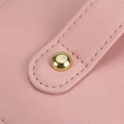 Bearky Beauty Ladies Simple Travel Cosmetic Bag PU Leather Portable Zipper Toiletry Makeup Pouch